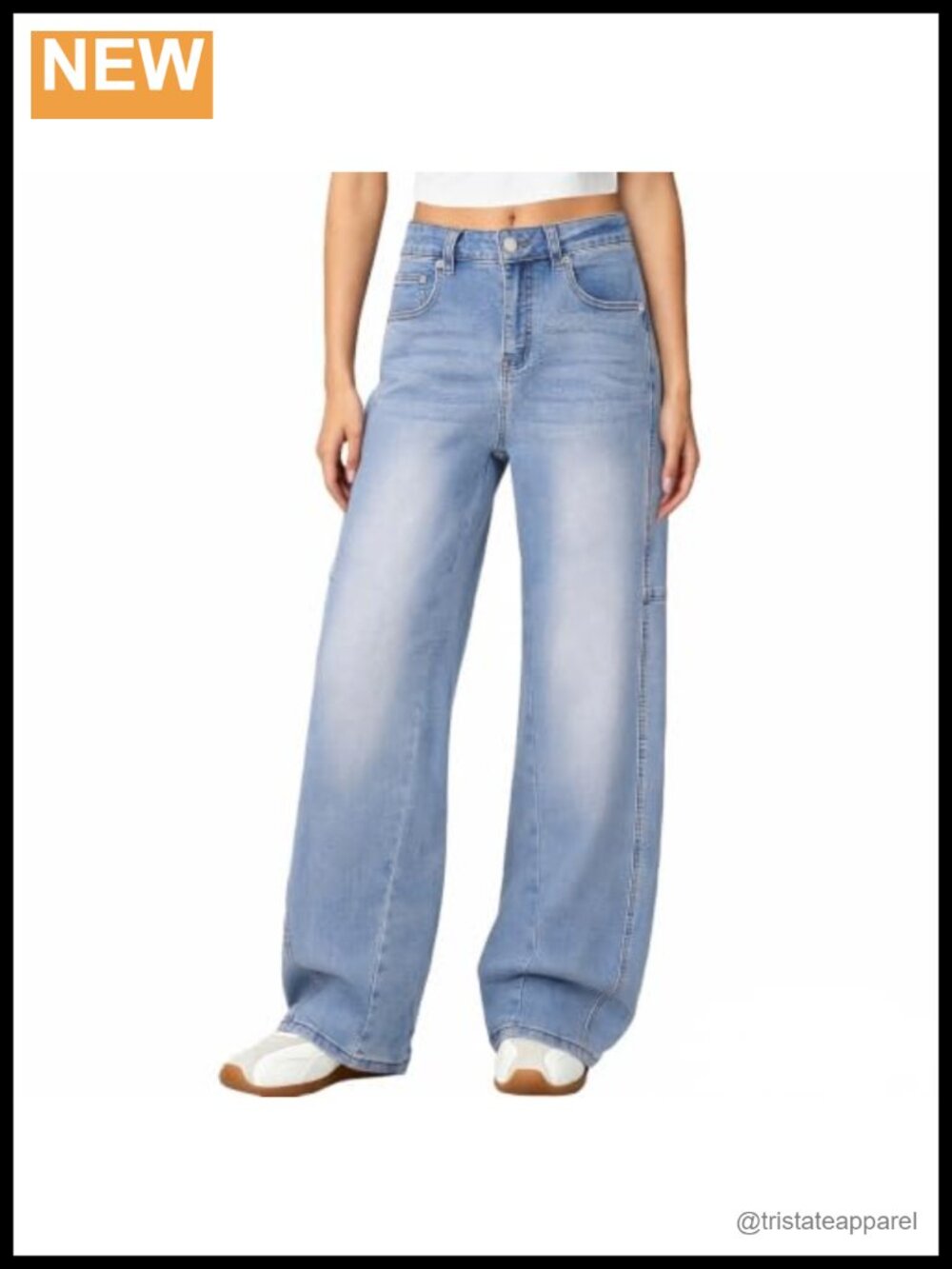 High Waisted Wide Leg Baggy Barrel Jeans Loose Fit Denim Pants